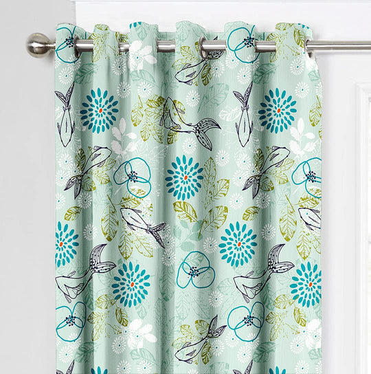 Aquatic Green, Blackout Curtains