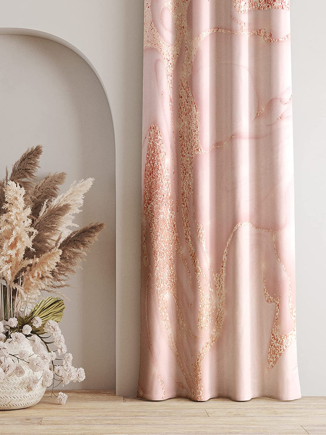 Lush Decor ™ Polyester Classic 3D Modern Printed Curtains, Lemonade Pink, Set of 2