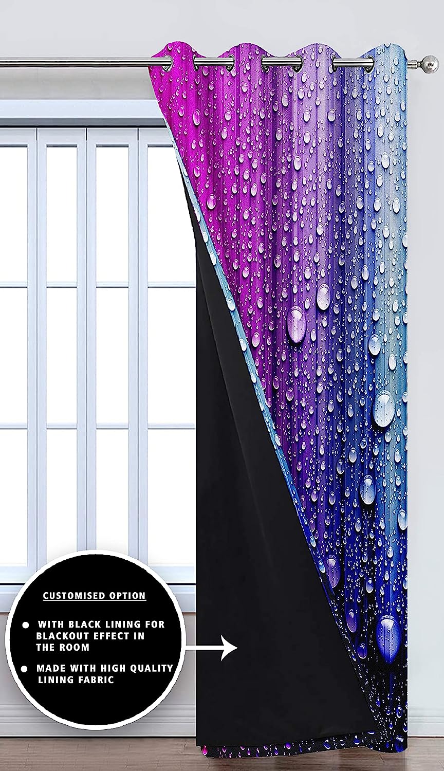 Aqua Raindrops, Blackout Curtains