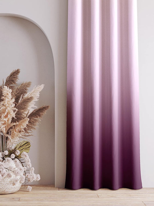 Ultimate Trends ™ Premium Polyester Printed Solid Gradient Curtains for Home & Living Room Light Purple