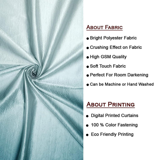 Ultimate Trends ™ Premium Polyester Printed Solid Gradient Curtains for Home & Living Room Ocean Blue