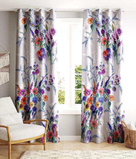 Purple Cream, Light Filtering Curtains