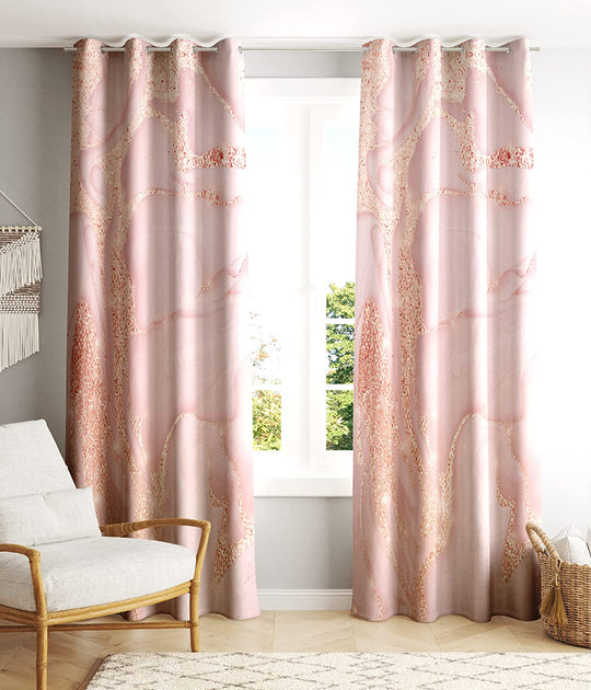 Lush Decor ™ Polyester Classic 3D Modern Printed Curtains, Lemonade Pink, Set of 2