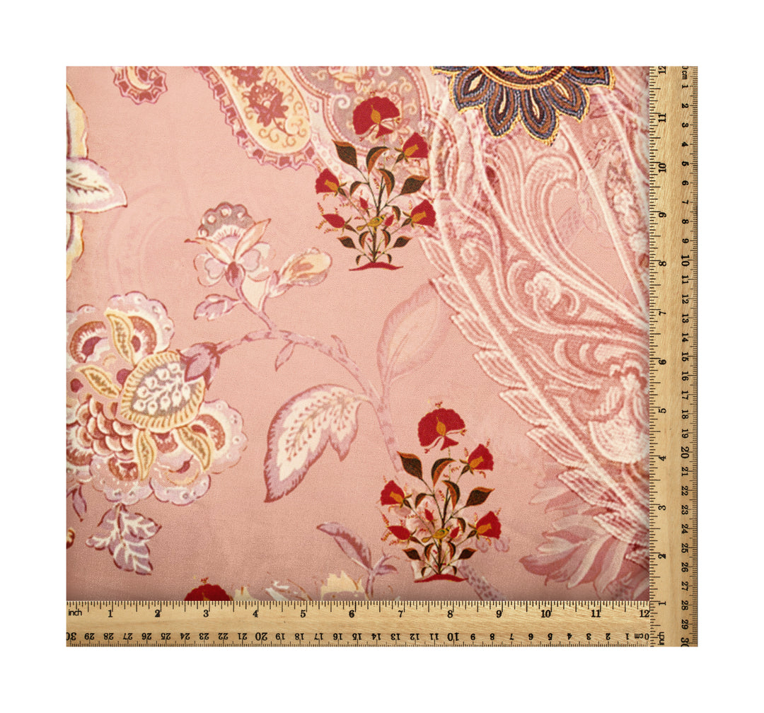 Ethnic Pink, Designer Indian Fabric