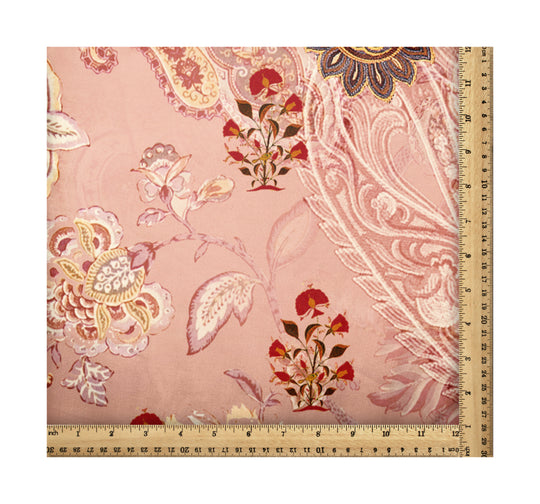 Ethnic Pink, Designer Indian Fabric