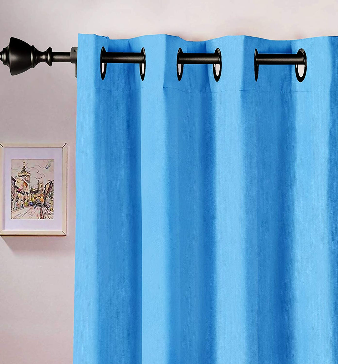 Ultimate Trends Premium Polyester 3D Cartoon Kids Room Curtain Sky Blue Color, Arctic Justice, 1 Piece