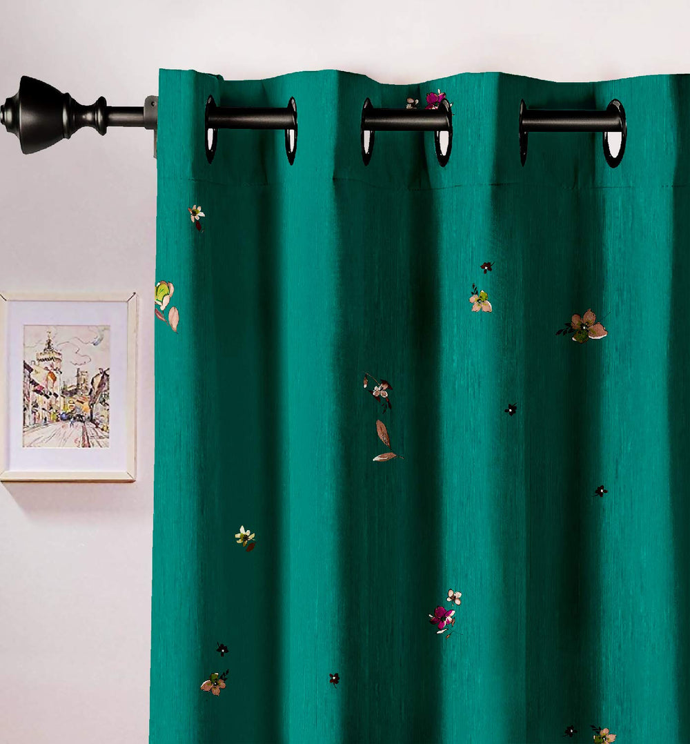 Dark Green, Light Filtering Curtains