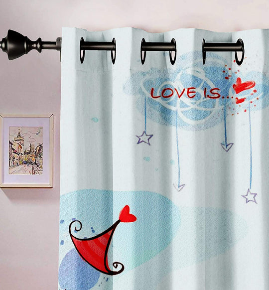 Ultimate Trends Premium Polyester 3D Cartoon Kids Room Curtain Multi Color, 1 Piece