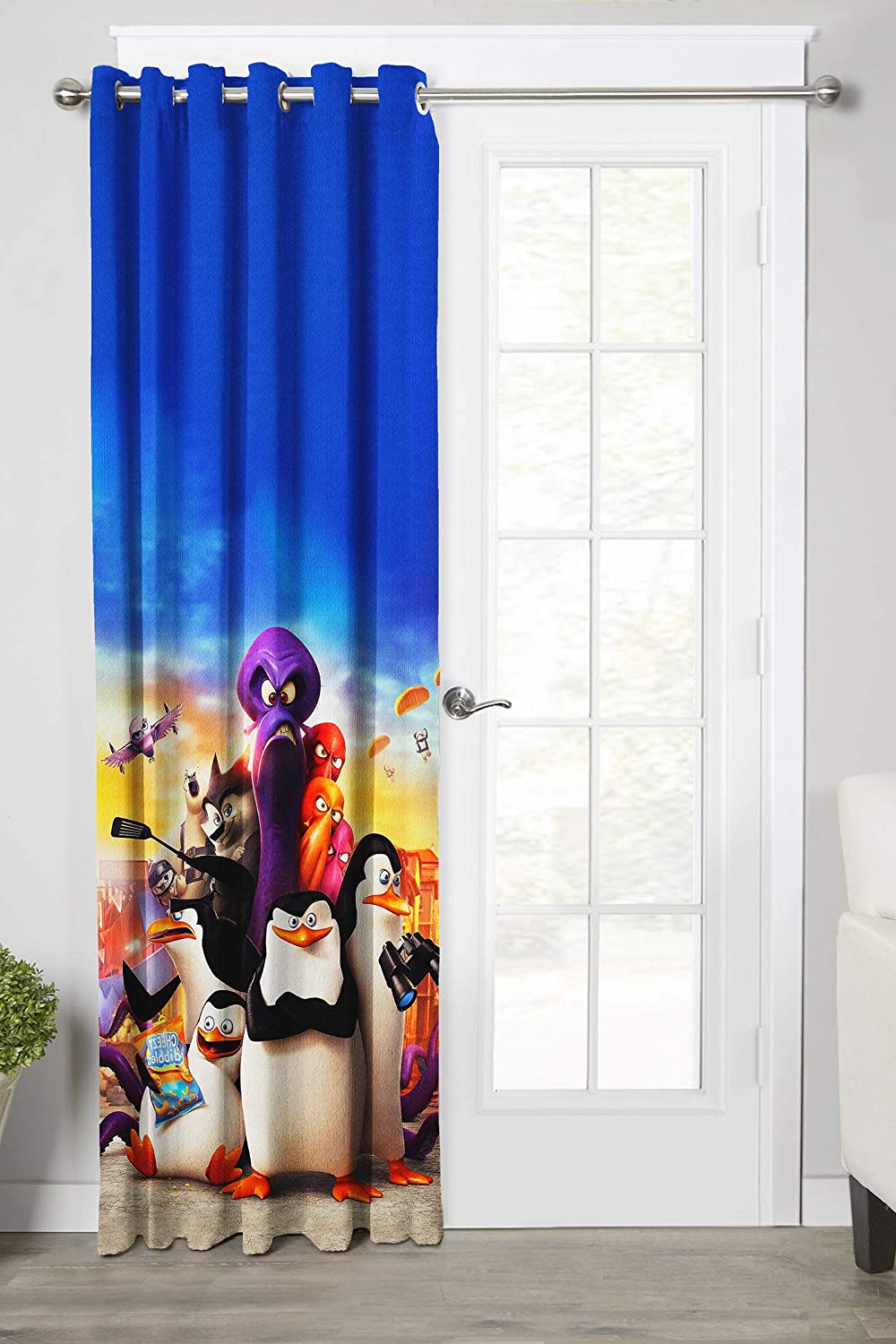 Ultimate Trends Premium Polyester 3D Cartoon Kids Room Curtain Royal Blue Color, Arctic Justice, 1 Piece