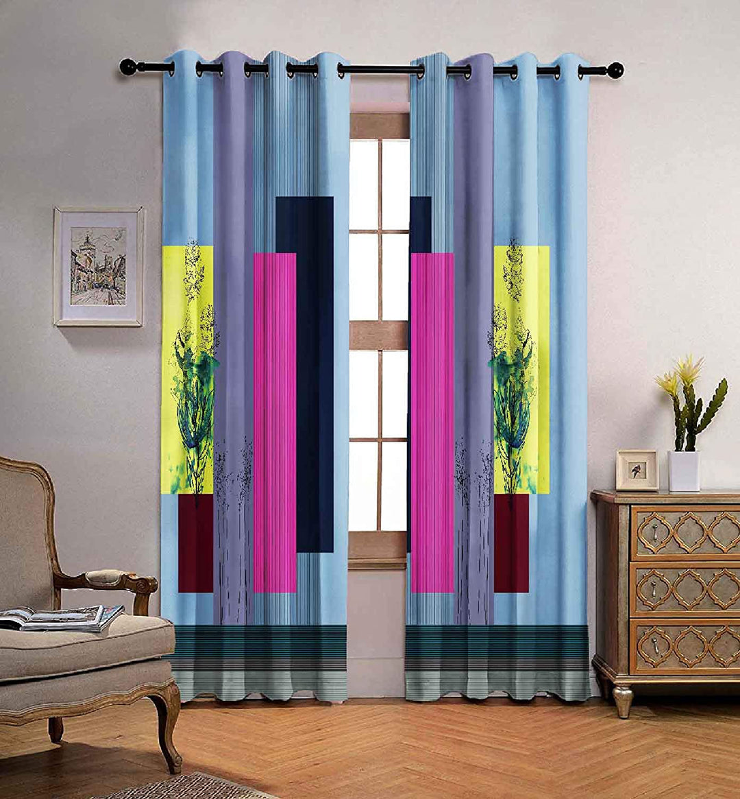 Ultimate Trends Premium Polyester Modern Curtain For Home Décor Multi Color , 1 Piece