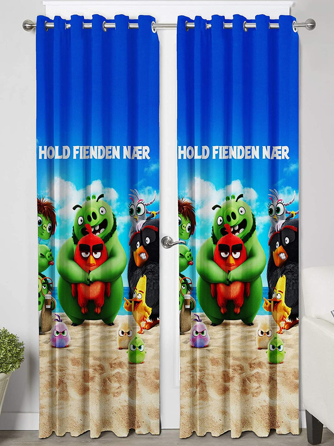 Ultimate Trends Premium Polyester 3D Cartoon Kids Room Curtain Navy Blue Color, Ice Age, 1 Piece