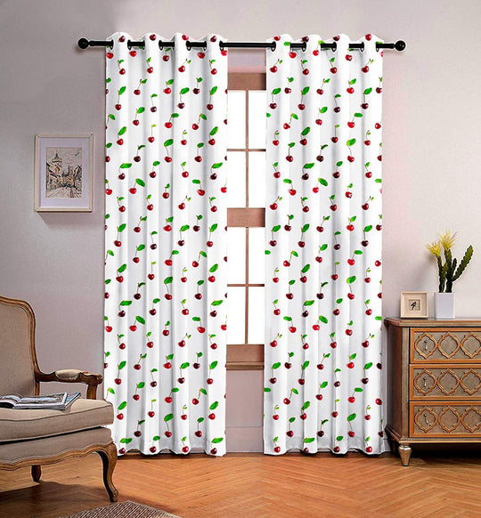 Ultimate Trends Premium Polyester 3D Floral Curtain For Home Décor White Color, 1 Piece