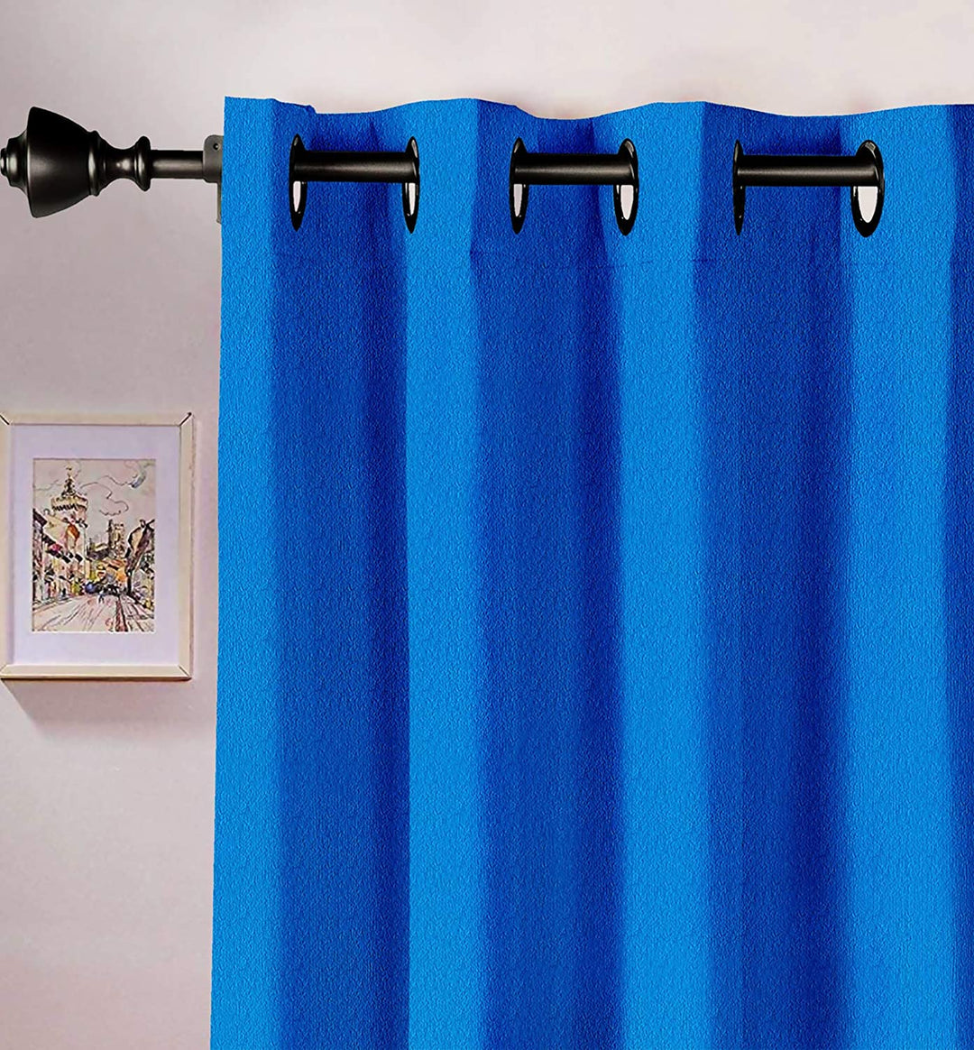 Ultimate Trends Premium Polyester 3D Cartoon Kids Room Curtain Royal Blue Color, Rio, 1 Piece