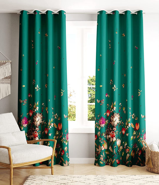 Dark Green, Light Filtering Curtains