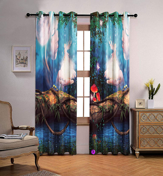 Ultimate Trends Premium Polyester 3D Curtain For Home Décor Multi Color, 1 Piece