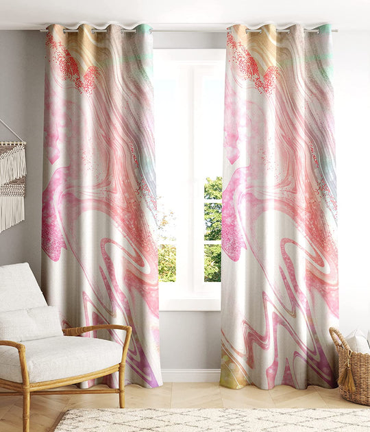 Brick Pink, Light Filtering Curtains