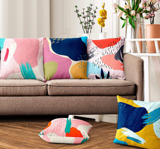 Abstract Pink, Cushion Covers SET of 5