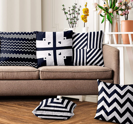 Black & White, Cushion Covers SET of 5