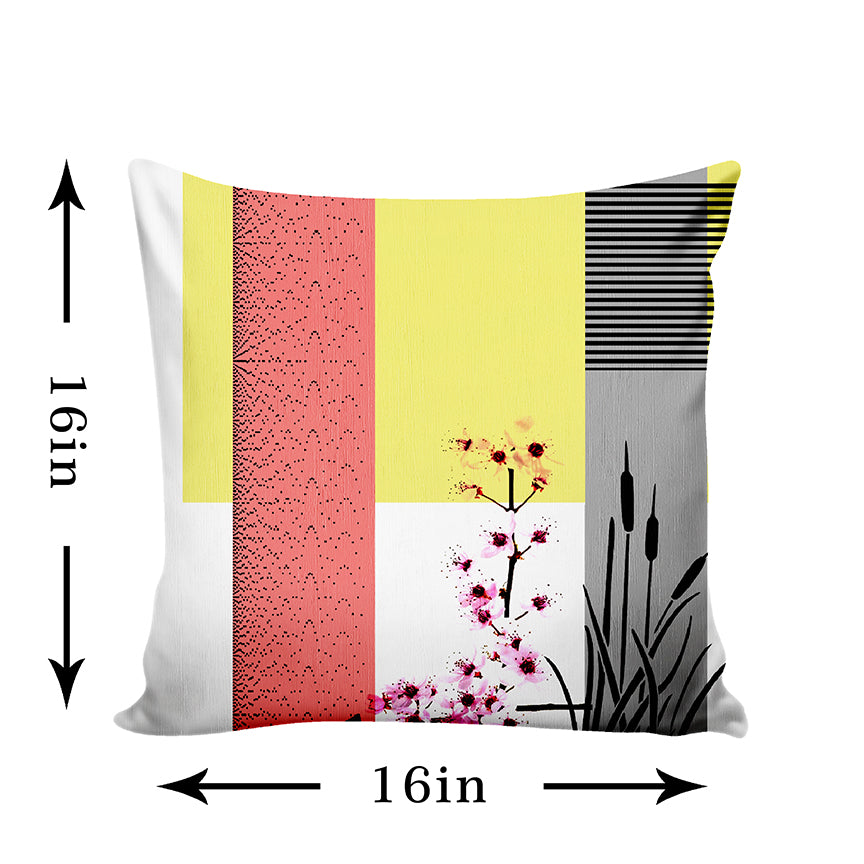 Ultimate Trends Modern Digital Printed Cushion Cover, 16 Inch X 16 Inch, Set of 5 -  Multi Color