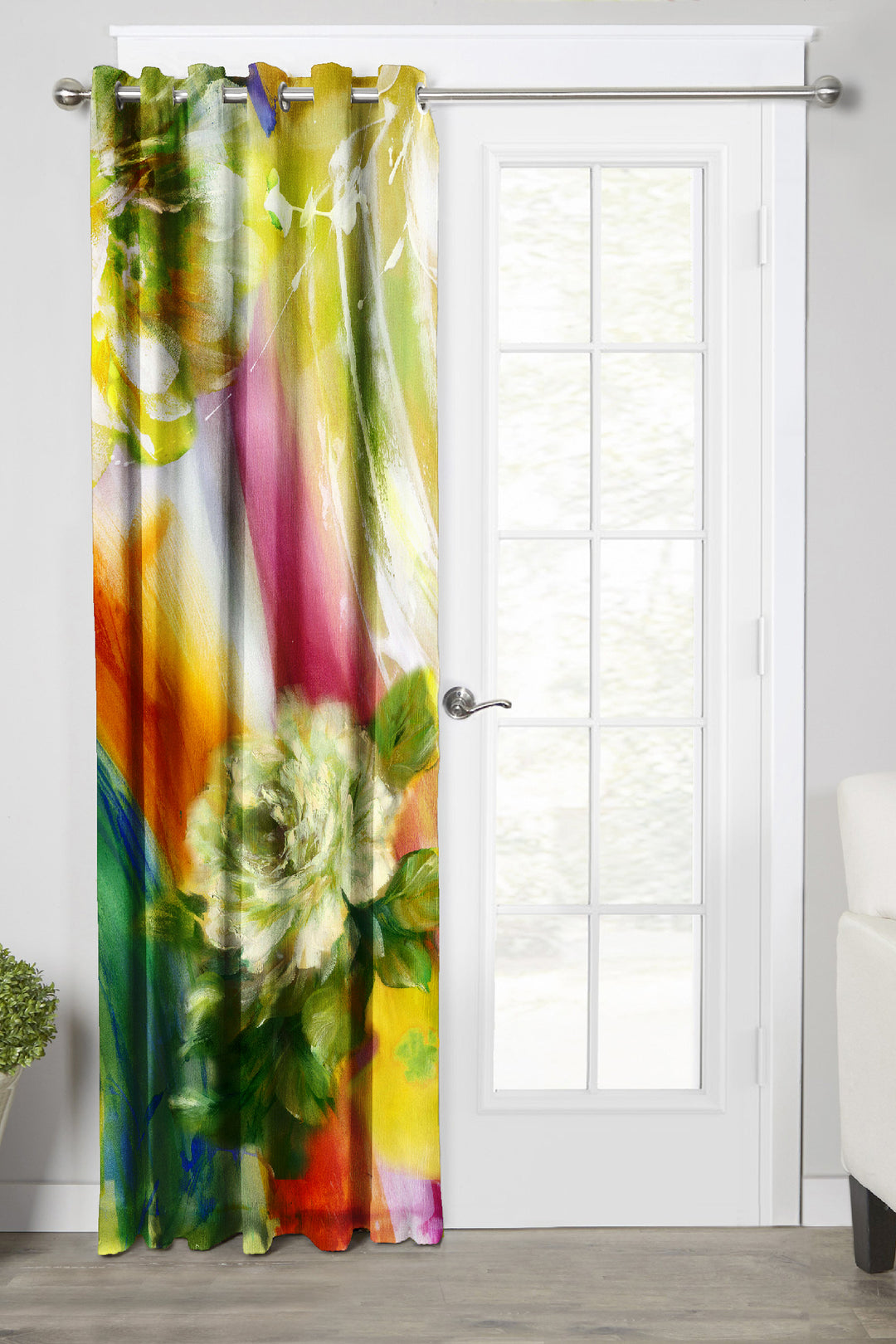 Ultimate Trends Premium Polyester Elite Floral Curtain For Home Décor Multi Color, 1 Piece