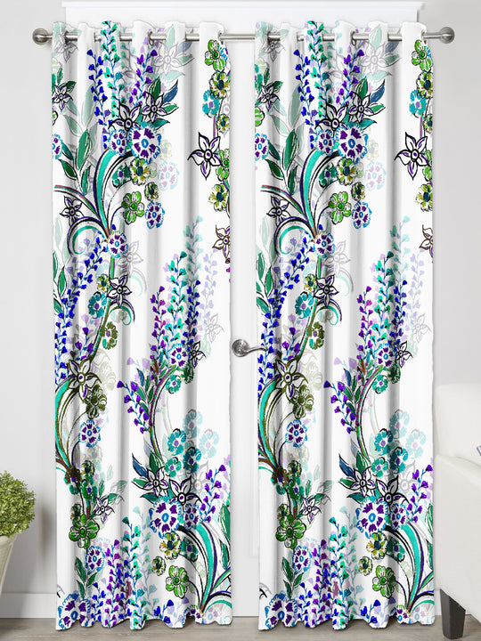 Ultimate Trends Premium Polyester Elite Floral Curtain For Home Décor Multi Color, 1 Piece