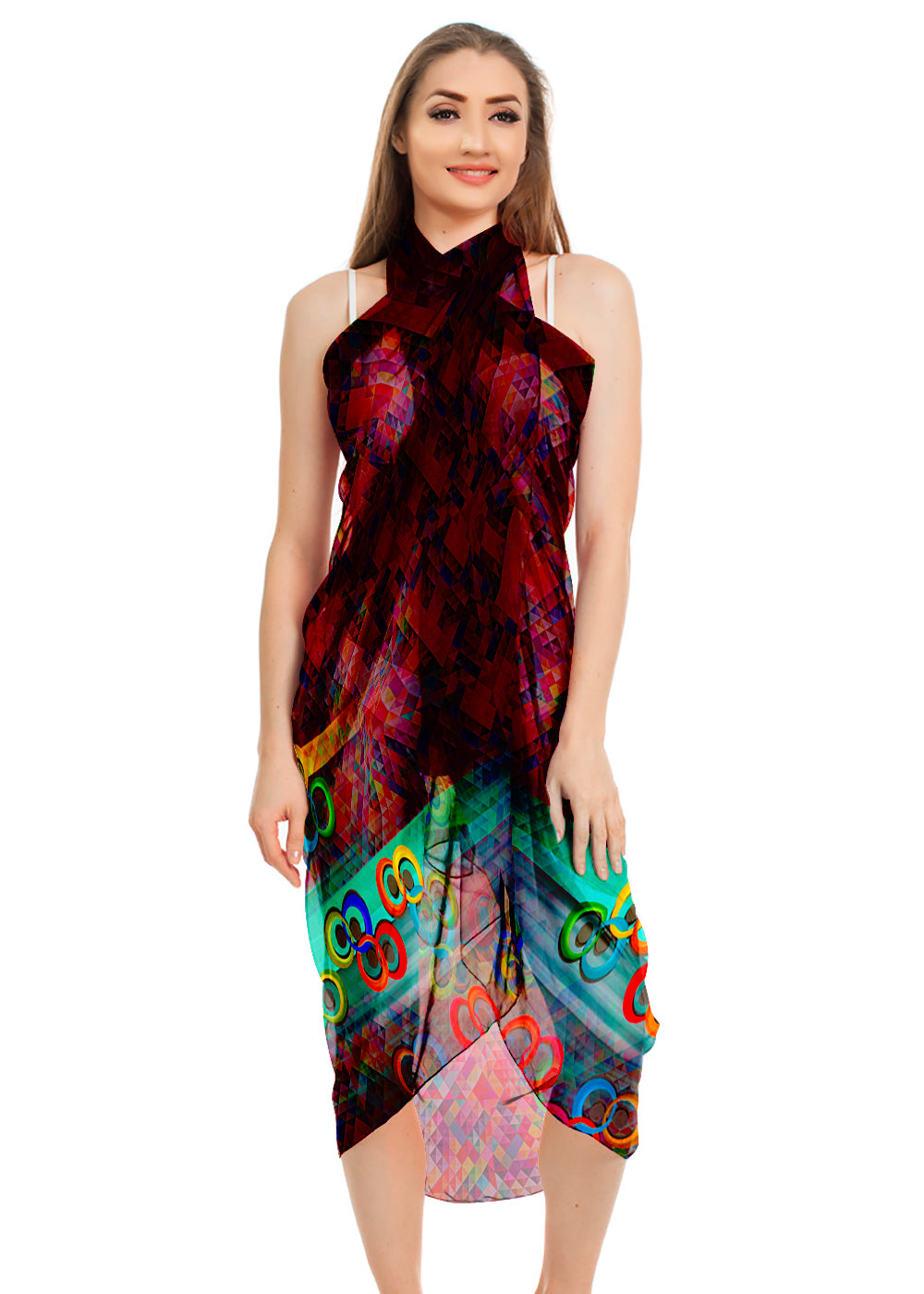 SAMEEHA Women's Georgette All Over Print Pareo