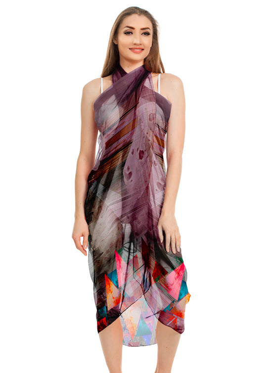 SAMEEHA Women's Georgette All Over Print Pareo