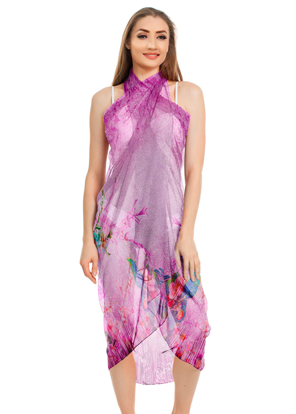 SAMEEHA Women's Georgette All Over Print Pareo