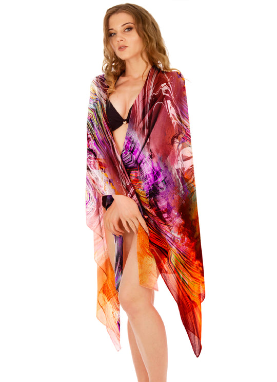 SAMEEHA Women's Georgette All Over Print Pareo