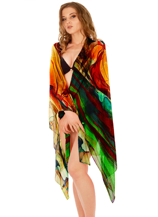 SAMEEHA Women's Georgette All Over Print Pareo