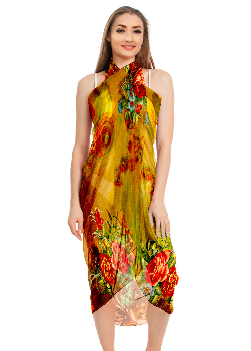 SAMEEHA Women's Georgette All Over Print Pareo