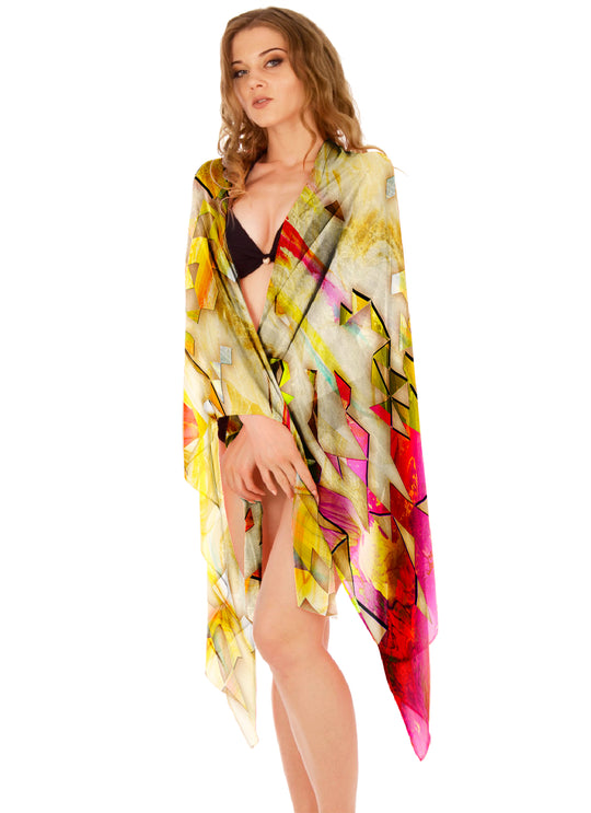 SAMEEHA Women's Georgette All Over Print Pareo