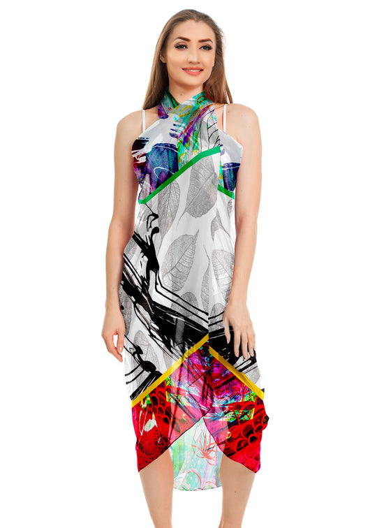 SAMEEHA Women's Georgette All Over Print Pareo