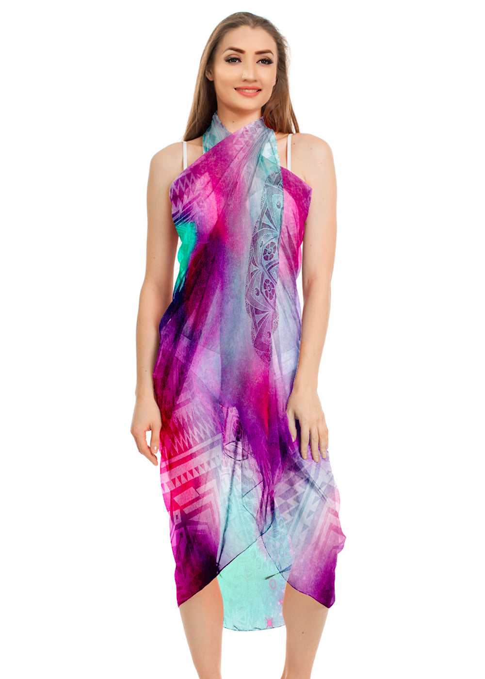 SAMEEHA Women's Georgette All Over Print Pareo