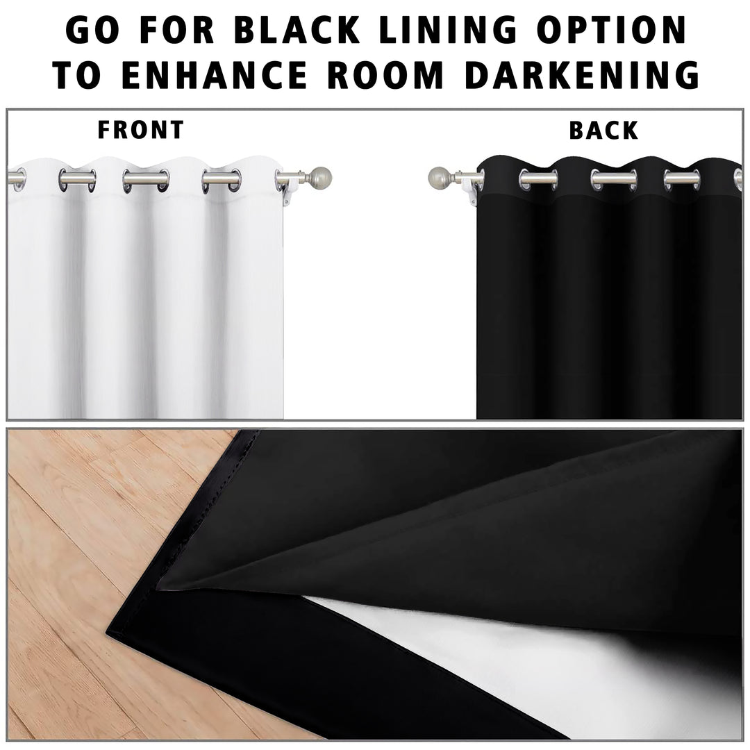 Ultimate Trends Premium Polyester Shaded (Gradient) Curtain For Home Décor Black Color, 1 Piece