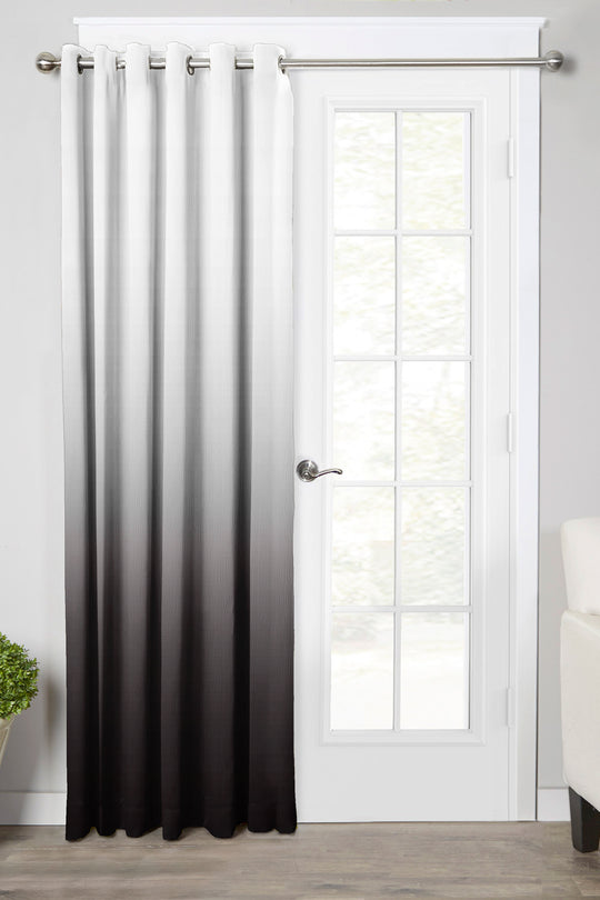 Ultimate Trends Premium Polyester Shaded (Gradient) Curtain For Home Décor Black Color, 1 Piece