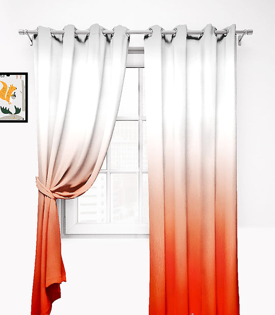 Ultimate Trends Premium Polyester Shaded (Gradient) Curtain For Home Décor Red Color, 1 Piece