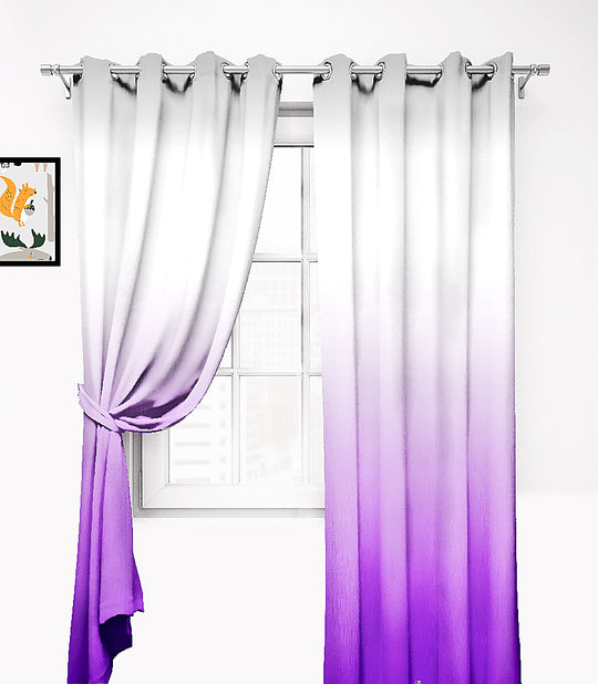 Ultimate Trends Premium Polyester Shaded (Gradient) Curtain For Home Décor Purple Color, 1 Piece