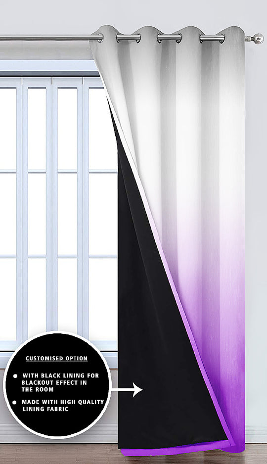 Ultimate Trends Premium Polyester Shaded (Gradient) Curtain For Home Décor Purple Color, 1 Piece