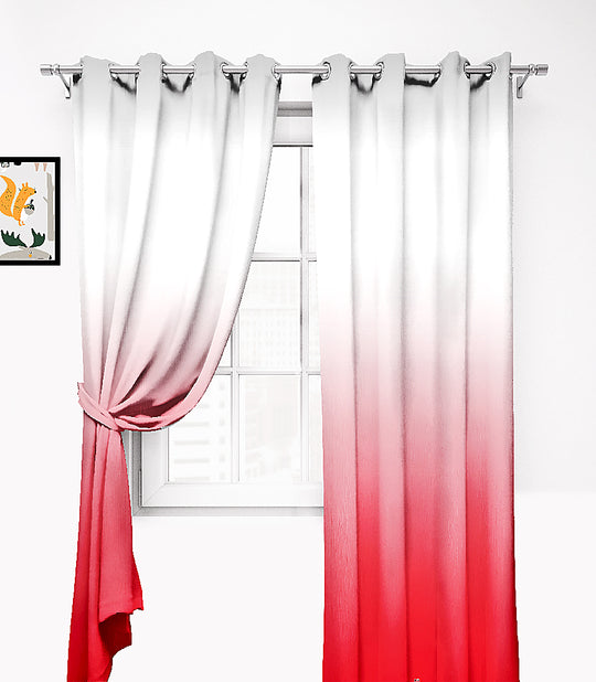 Ultimate Trends Premium Polyester Shaded (Gradient) Curtain For Home Décor Magenta Color, 1 Piece