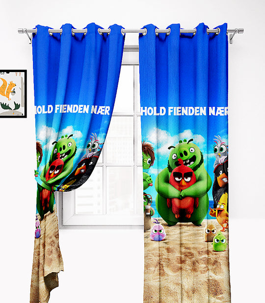 Ultimate Trends Premium Polyester 3D Cartoon Kids Room Curtain Navy Blue Color, Ice Age, 1 Piece