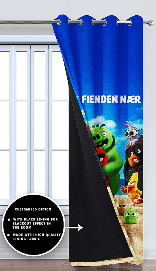 Ultimate Trends Premium Polyester 3D Cartoon Kids Room Curtain Navy Blue Color, Ice Age, 1 Piece