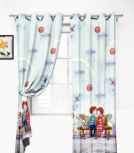 Ultimate Trends Premium Polyester 3D Cartoon Kids Room Curtain Multi Color, 1 Piece