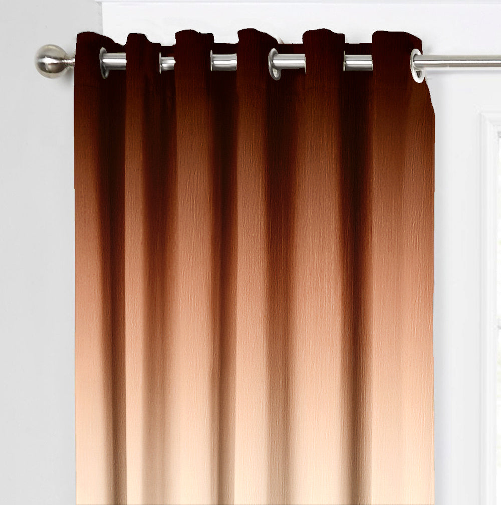 Ultimate Trends Premium Polyester Shaded (Gradient) Curtain For Home Décor Blue and Brown Color, 1 Piece