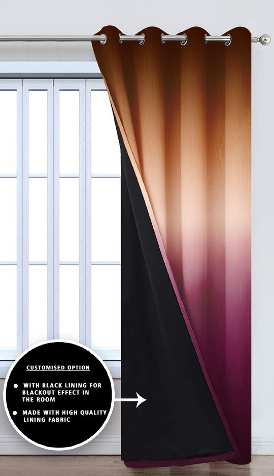 Ultimate Trends Premium Polyester Shaded (Gradient)Curtain For Home Décor Wine and Brown Color, 1 Piece