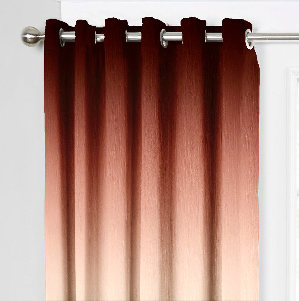 Ultimate Trends Premium Polyester Fancy Shaded (Gradient) Curtain For Home Décor Rama and Brown Color, 1 Piece