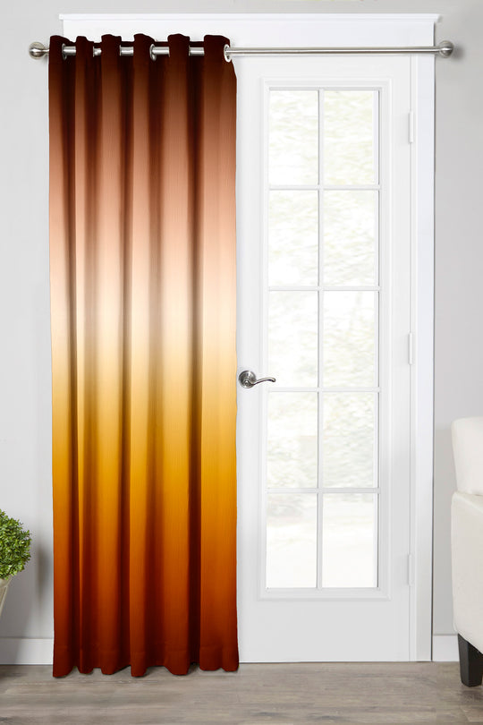 Ultimate Trends Premium Polyester Shaded (Gradient) Curtain For Home Décor Gold and Brown Color, 1 Piece