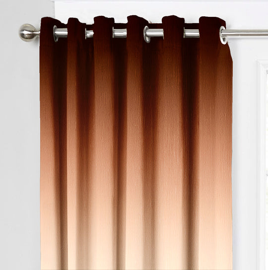 Ultimate Trends Premium Polyester Shaded (Gradient) Curtain For Home Décor Gold and Brown Color, 1 Piece