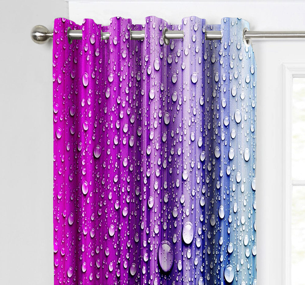 Aqua Raindrops, Blackout Curtains