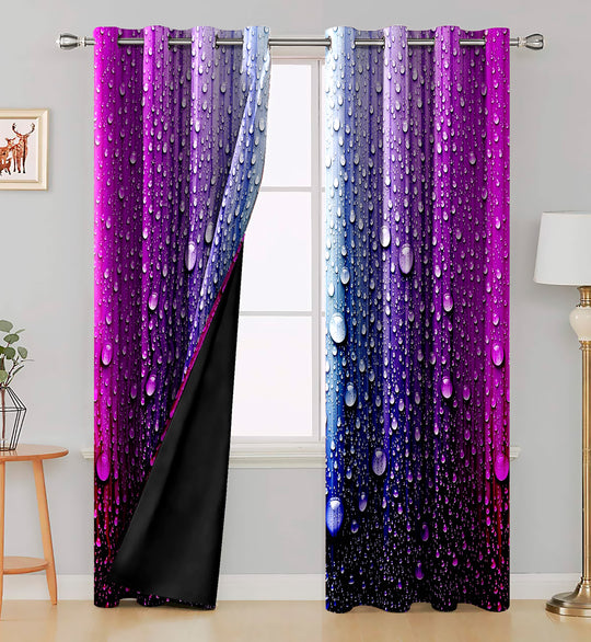 Aqua Raindrops, Blackout Curtains